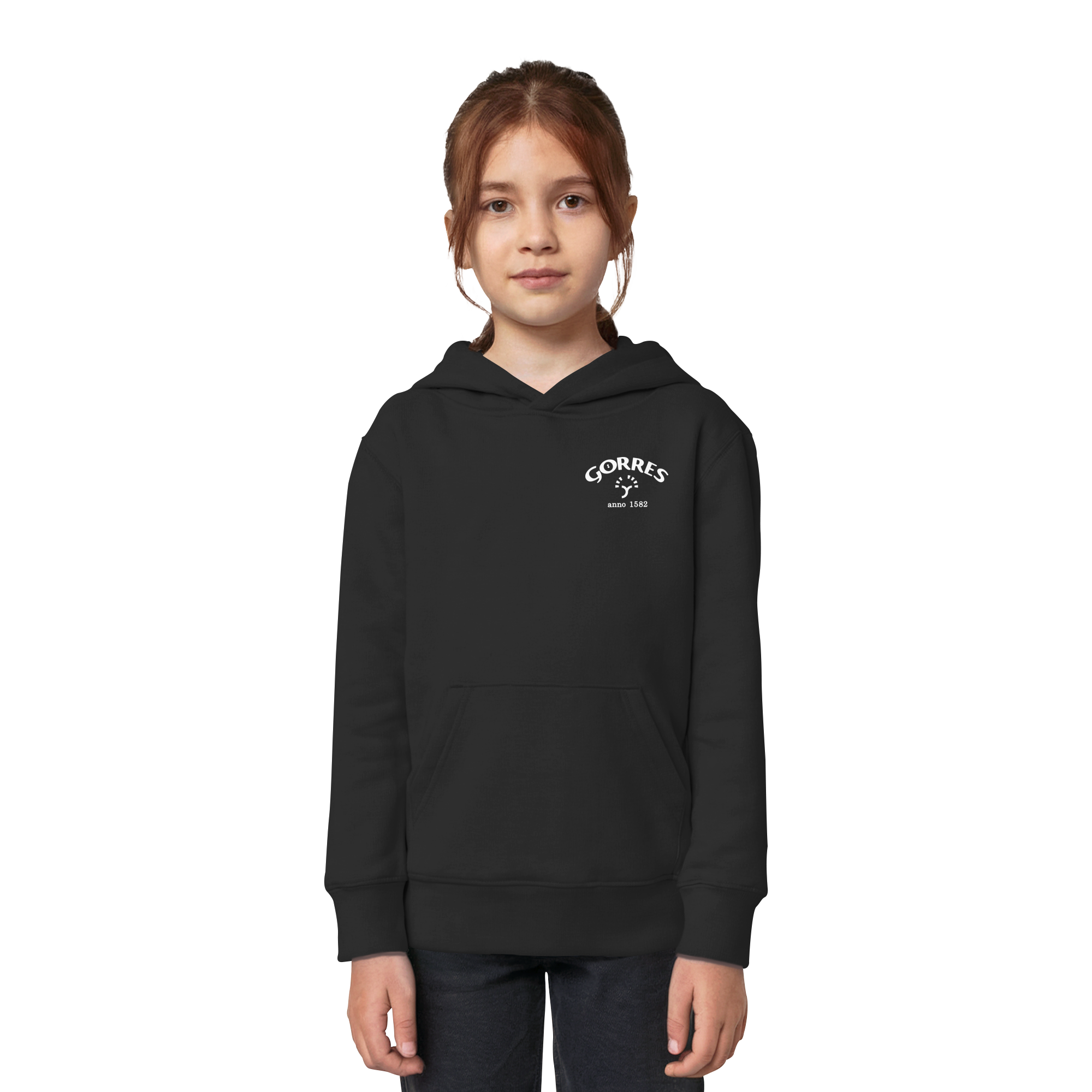 Bio Kinder Hoodie mit Görres-Schriftzug