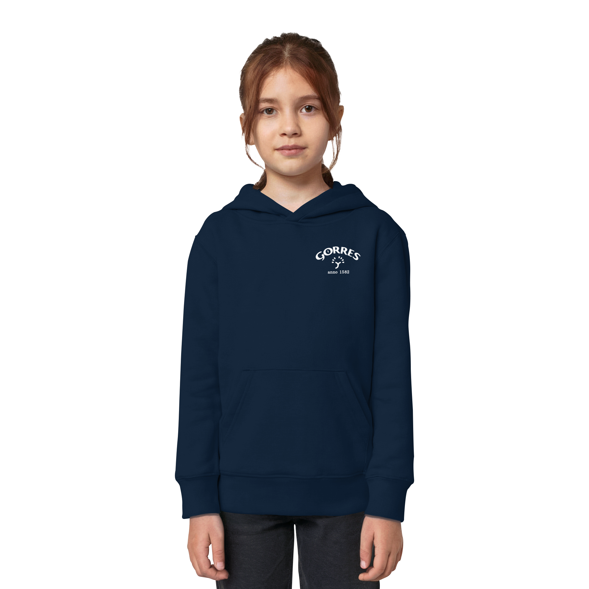 Bio Kinder Hoodie mit Görres-Schriftzug