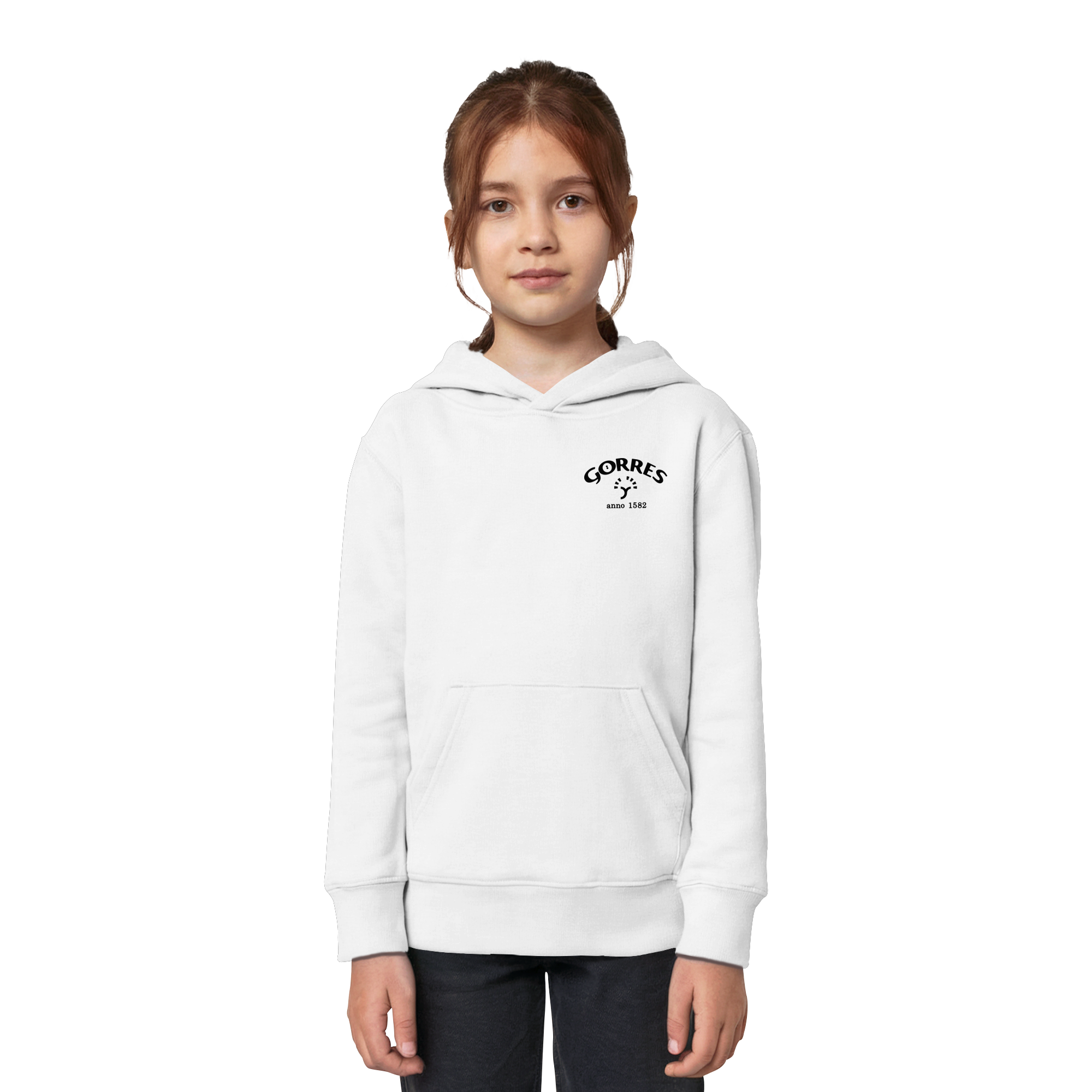 Bio Kinder Hoodie mit Görres-Schriftzug